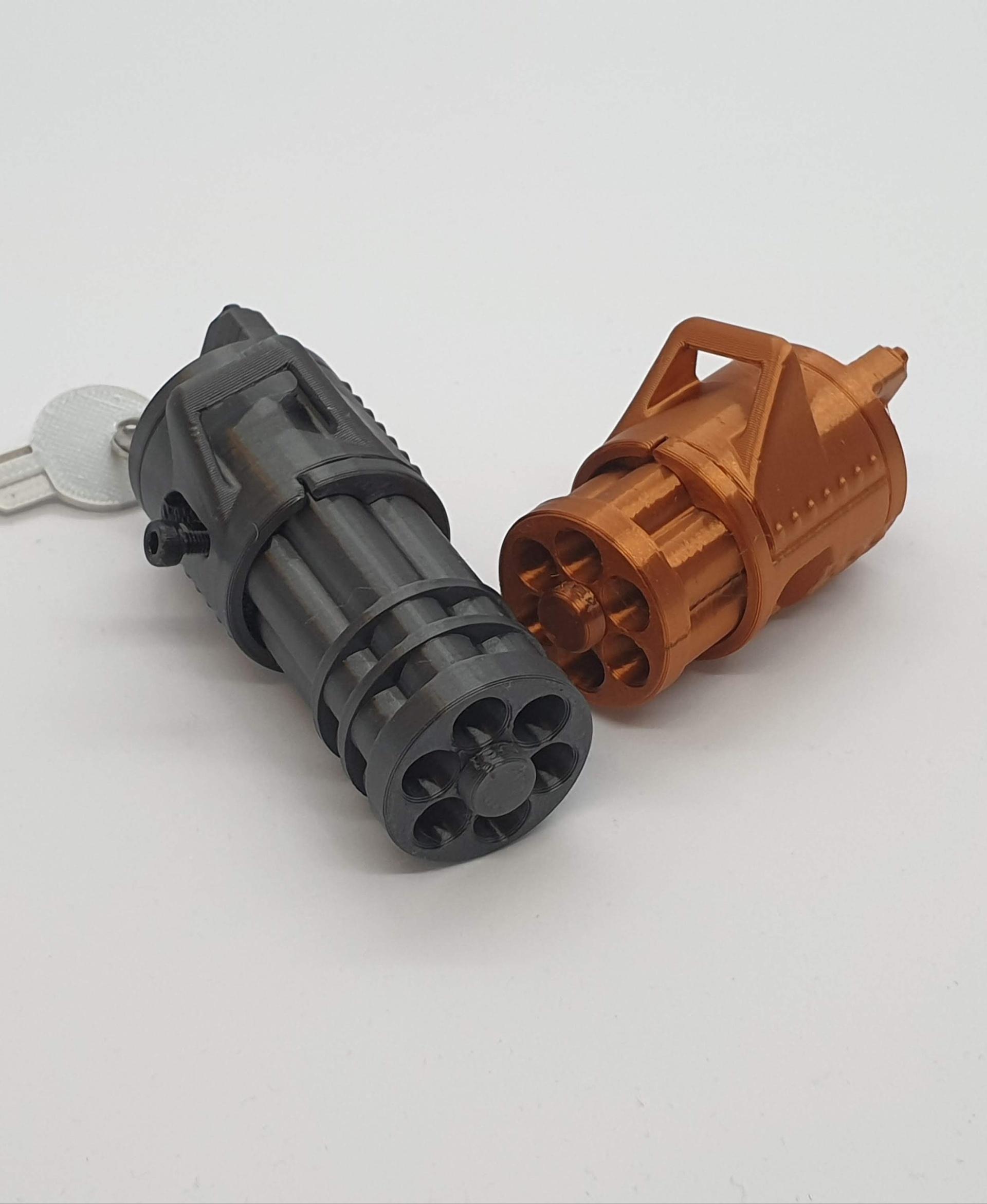 Minigun Keychain — Functional Blaster 3d model