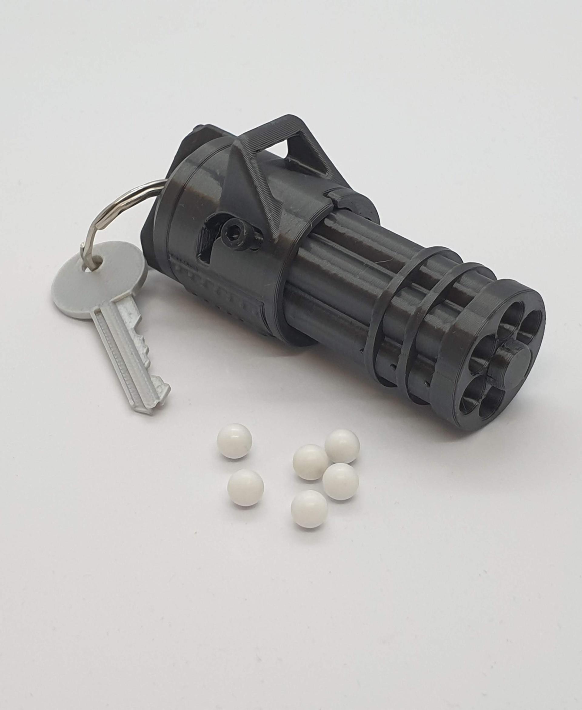 Minigun Keychain — Functional Blaster 3d model