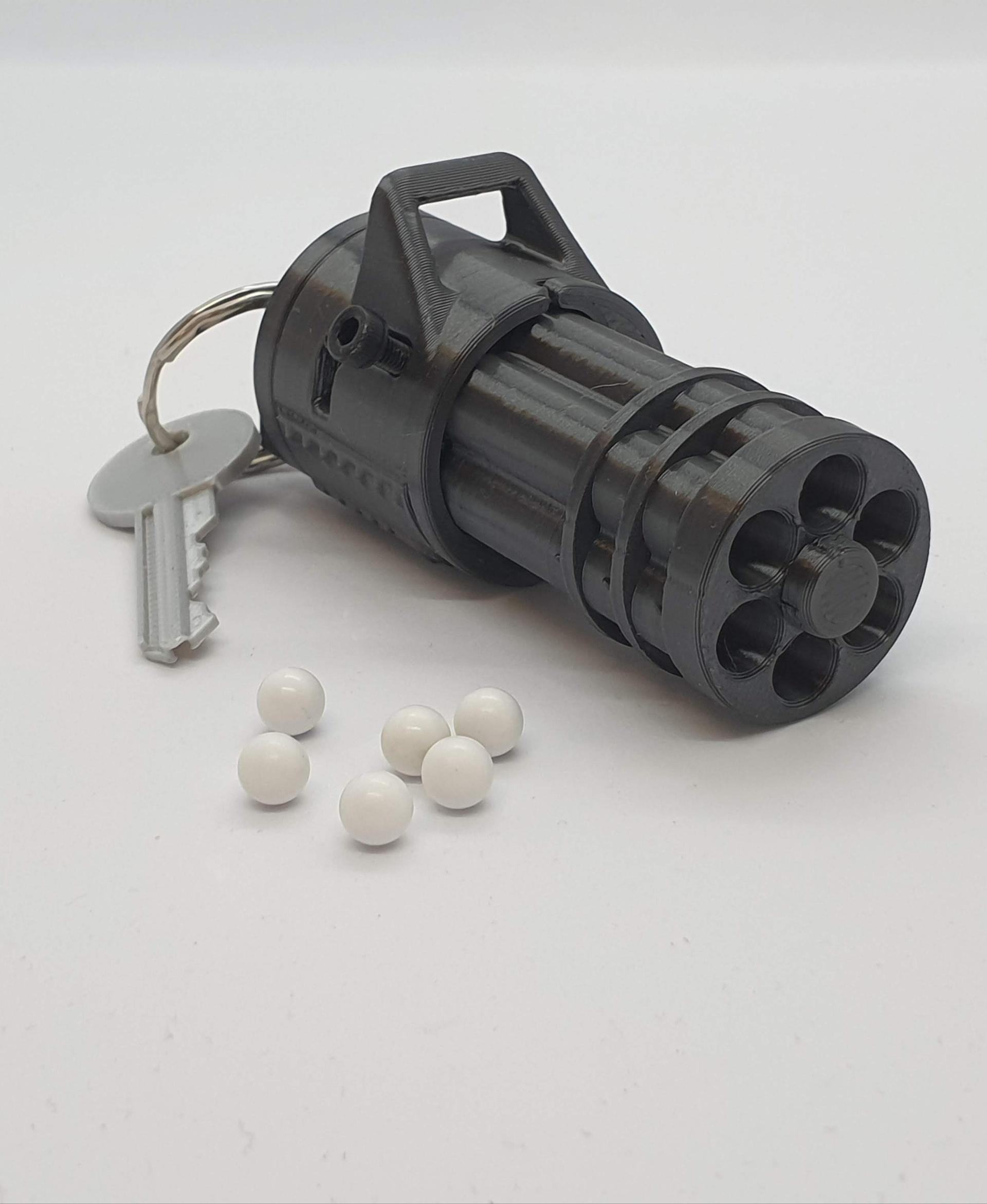 Minigun Keychain — Functional Blaster 3d model