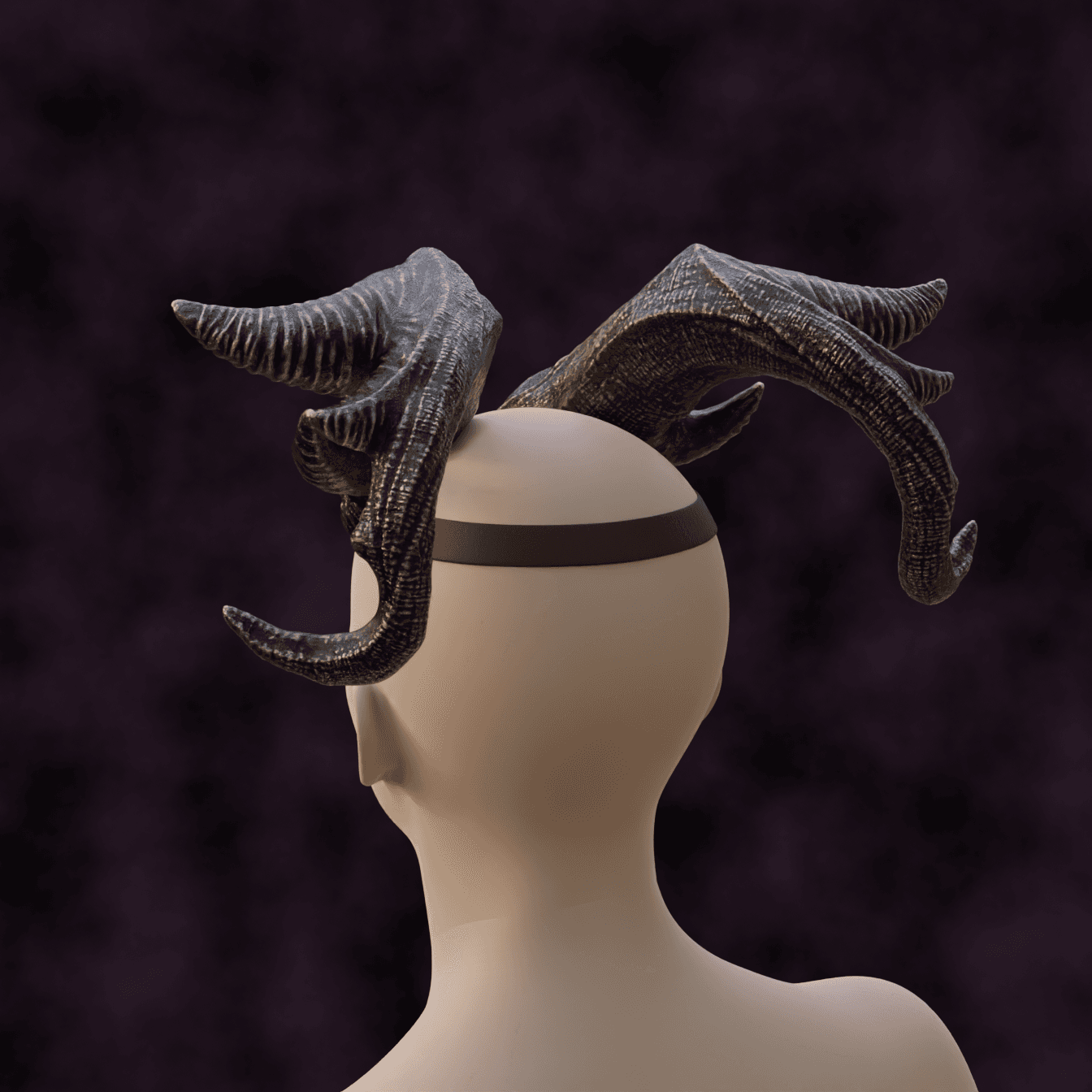 FANTASY FAERUN HORNS SET BALDURS GATE 3 3d model