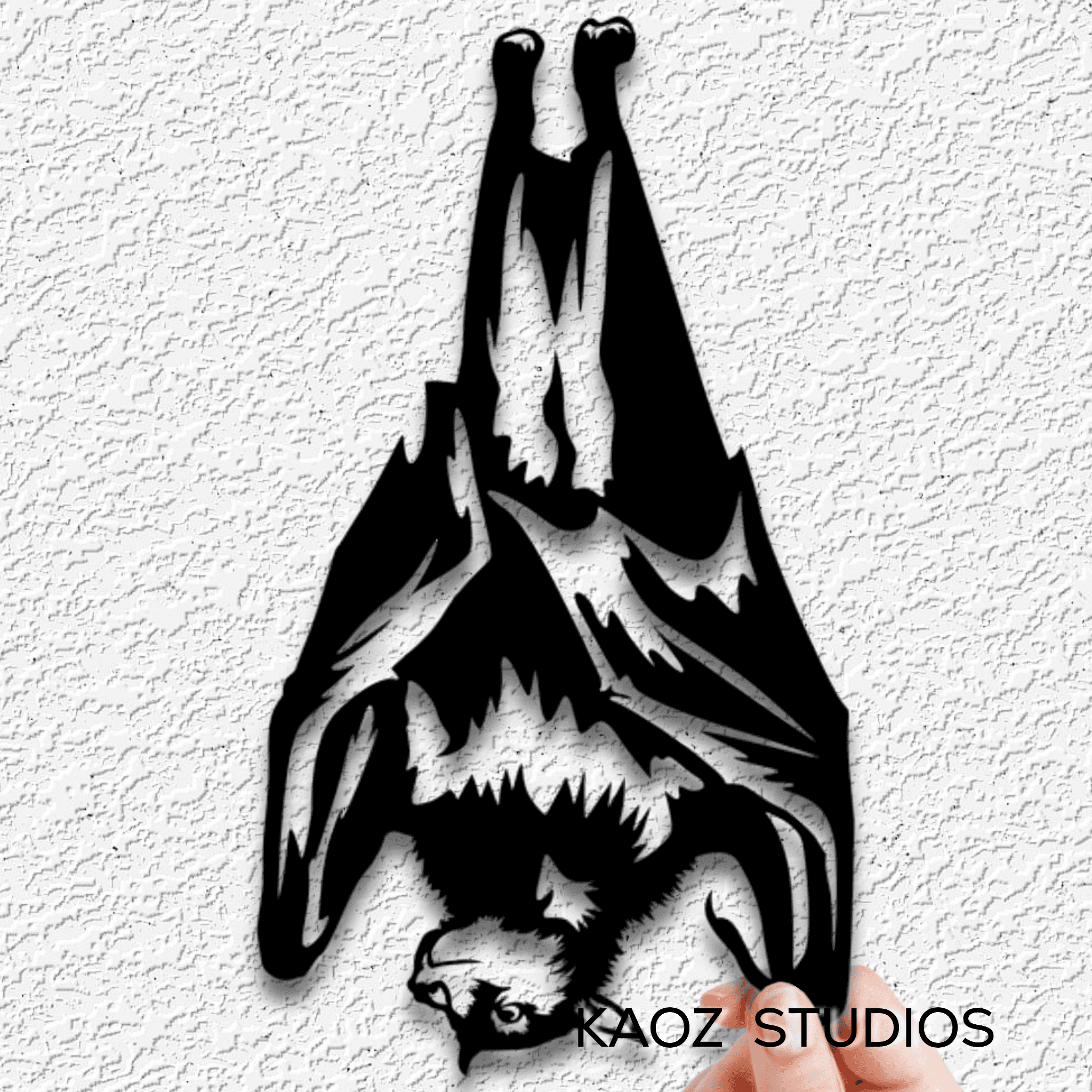 upside down bat wall art hanging bat wall decor halloween decoration 3d model