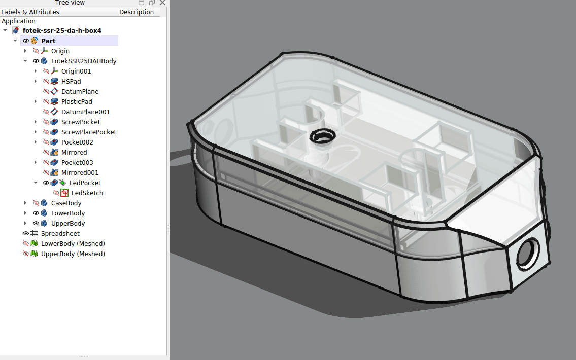 Fotek SSR case with FreeCAD (RT) file 3d model