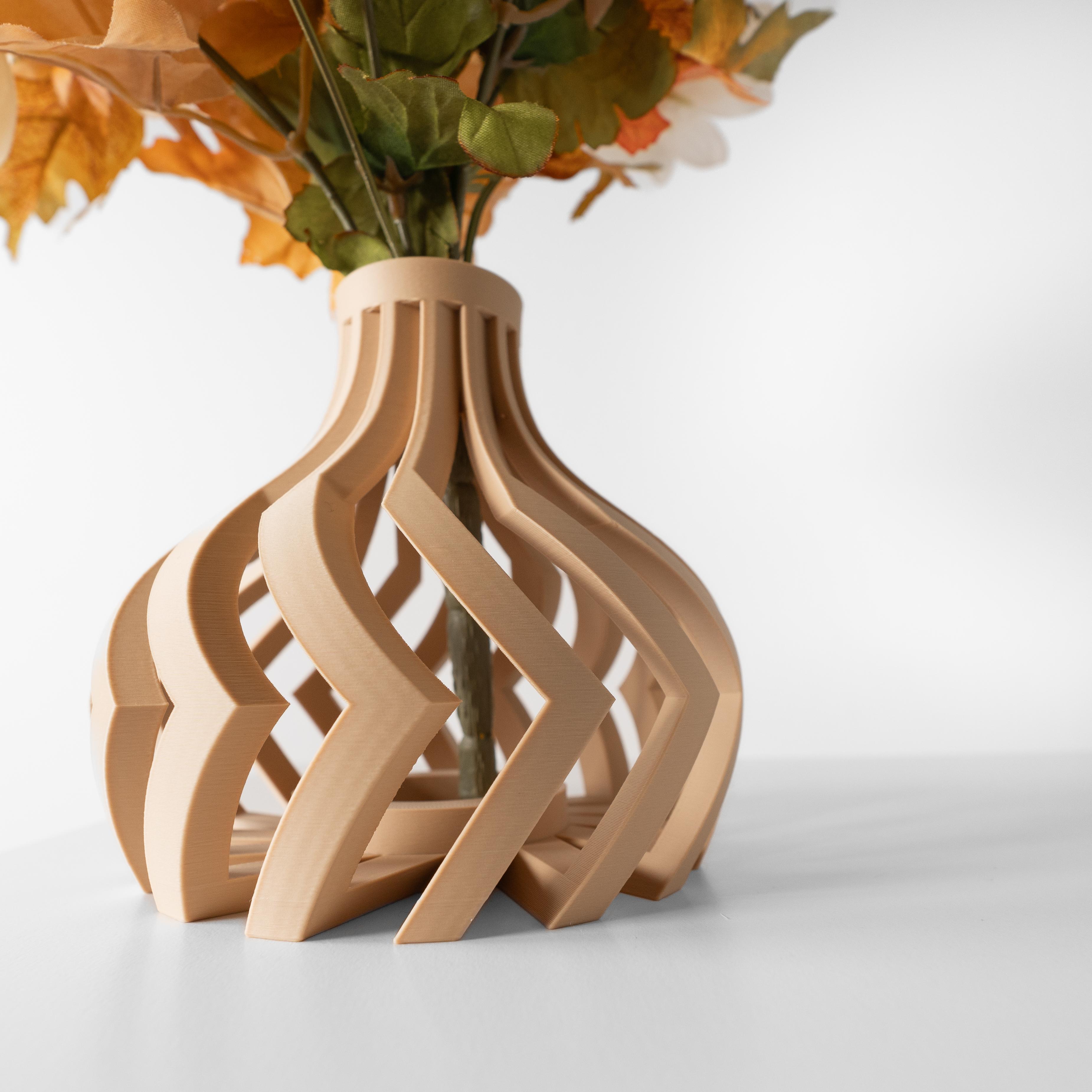 The Lovi Short Vase, Modern and Unique Home Decor for Dried and Preserved Flower Arrangement 3d model