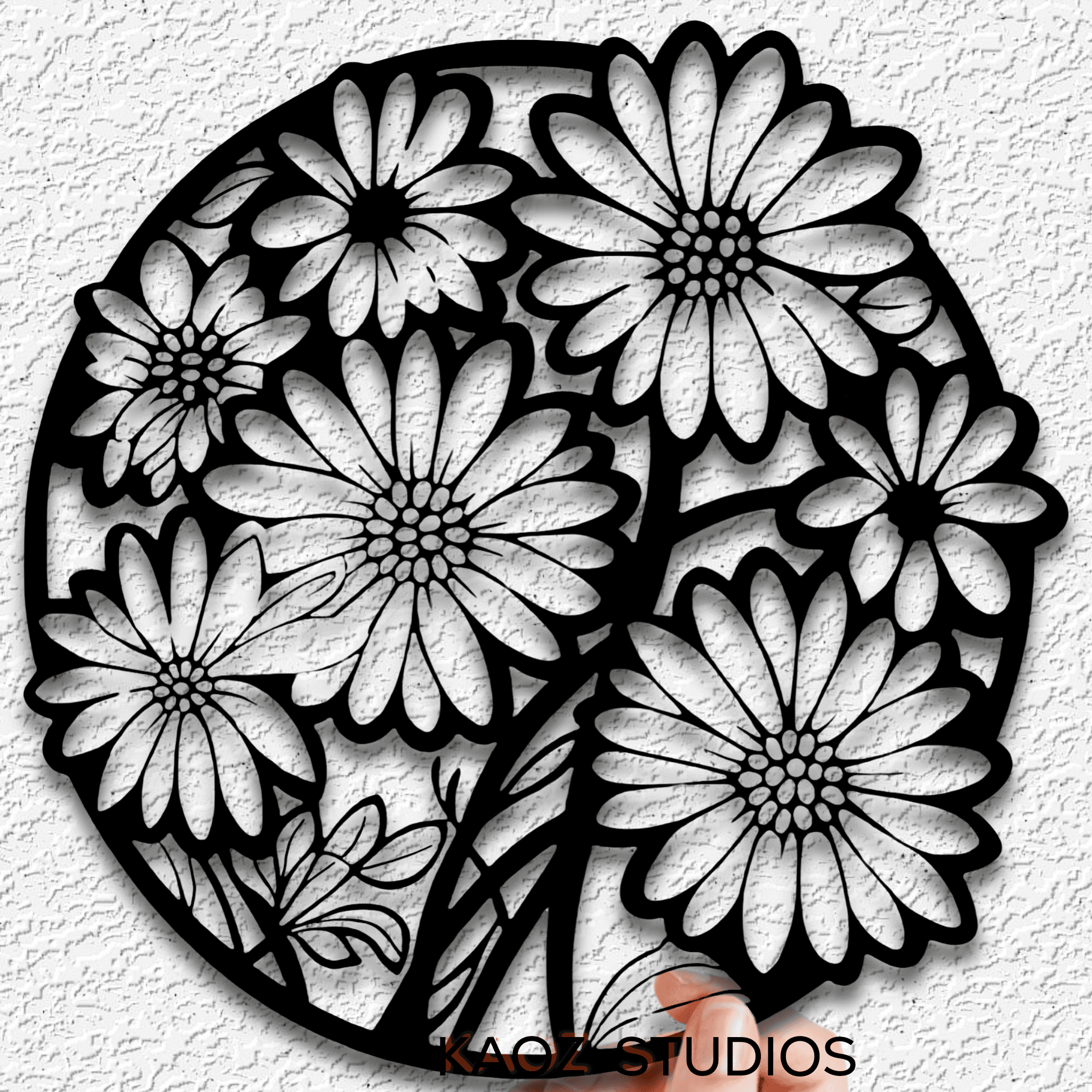 daisies wall art sunflowers wall decor flowers decoration 3d model