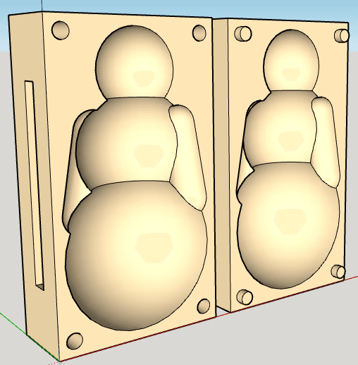 Snowman mould 3d model