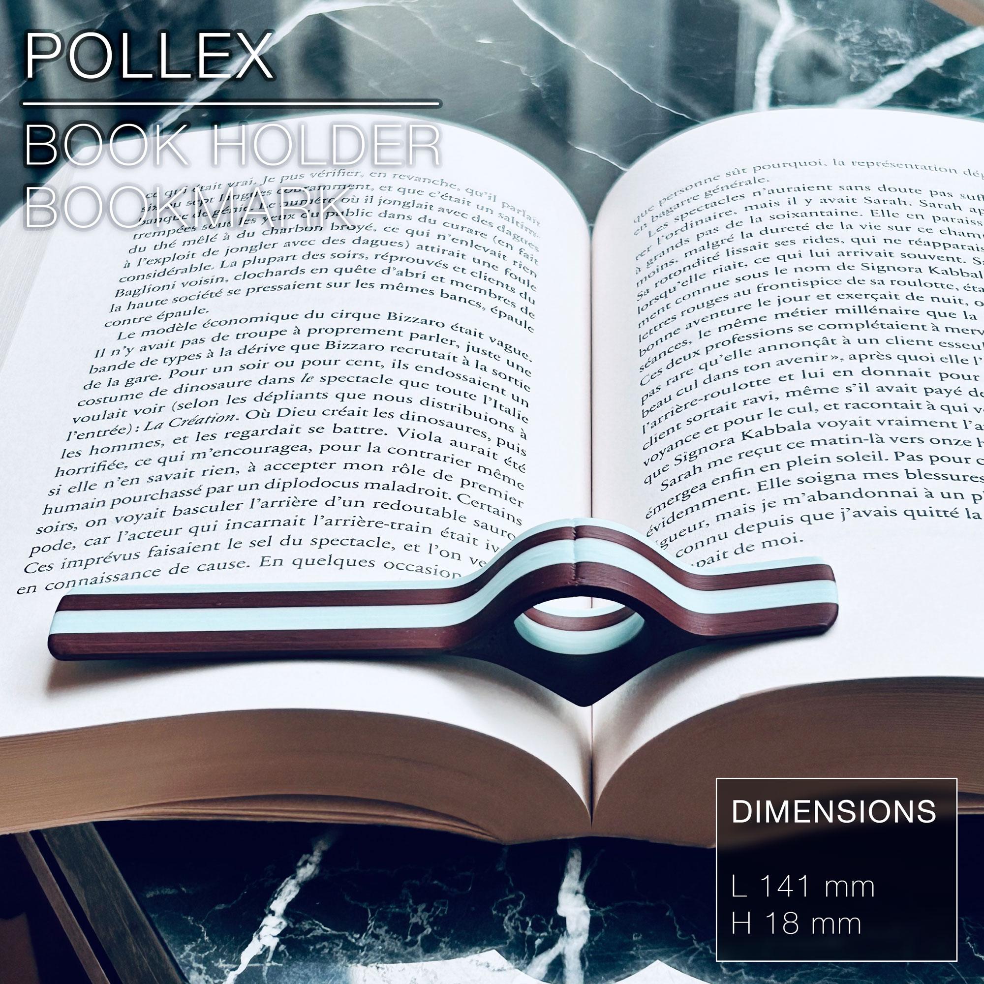 POLLEX  |  book holder & bookmark 3d model