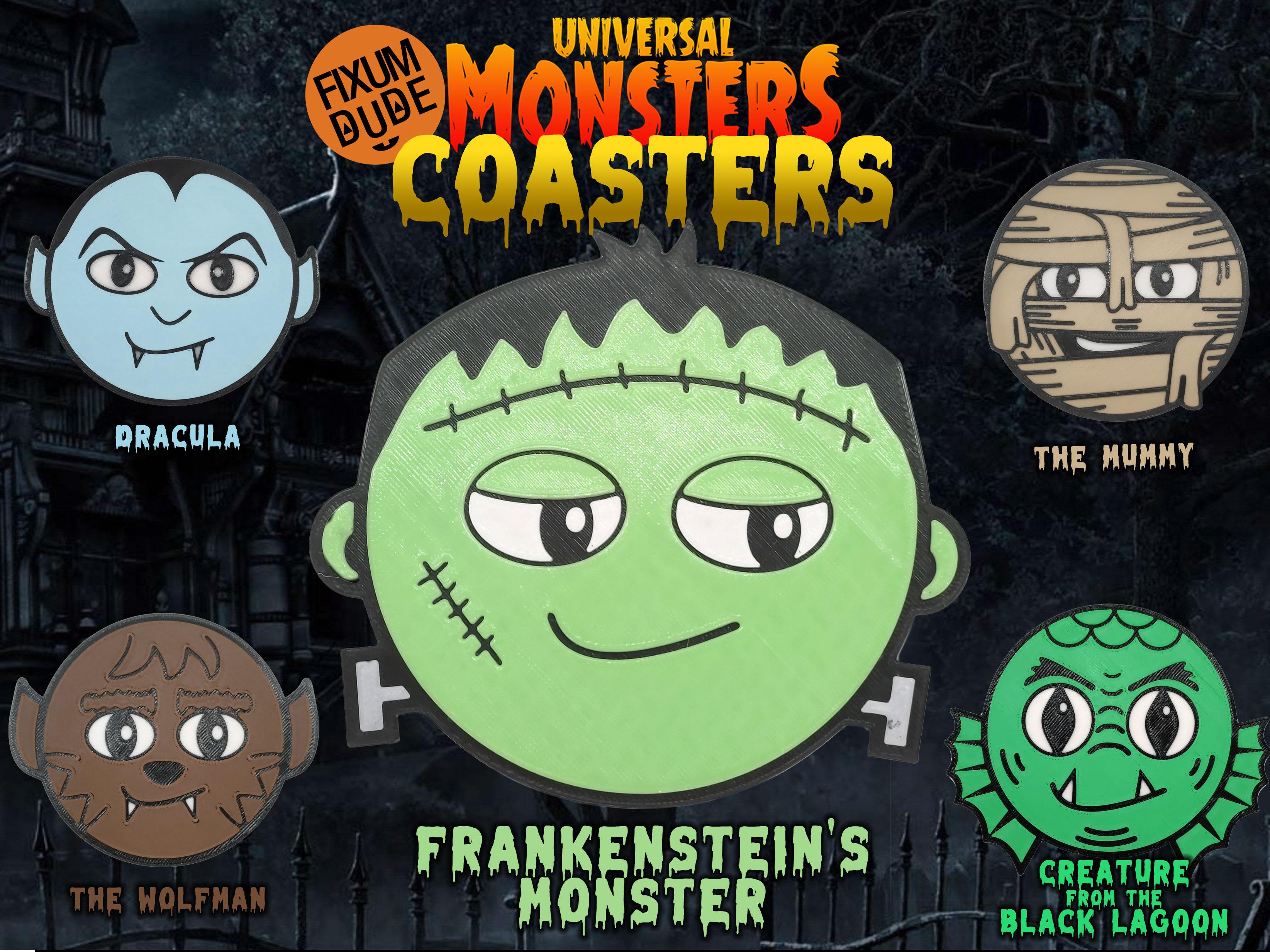 Universal Monsters Coasters - Frankenstein's Monster 3d model