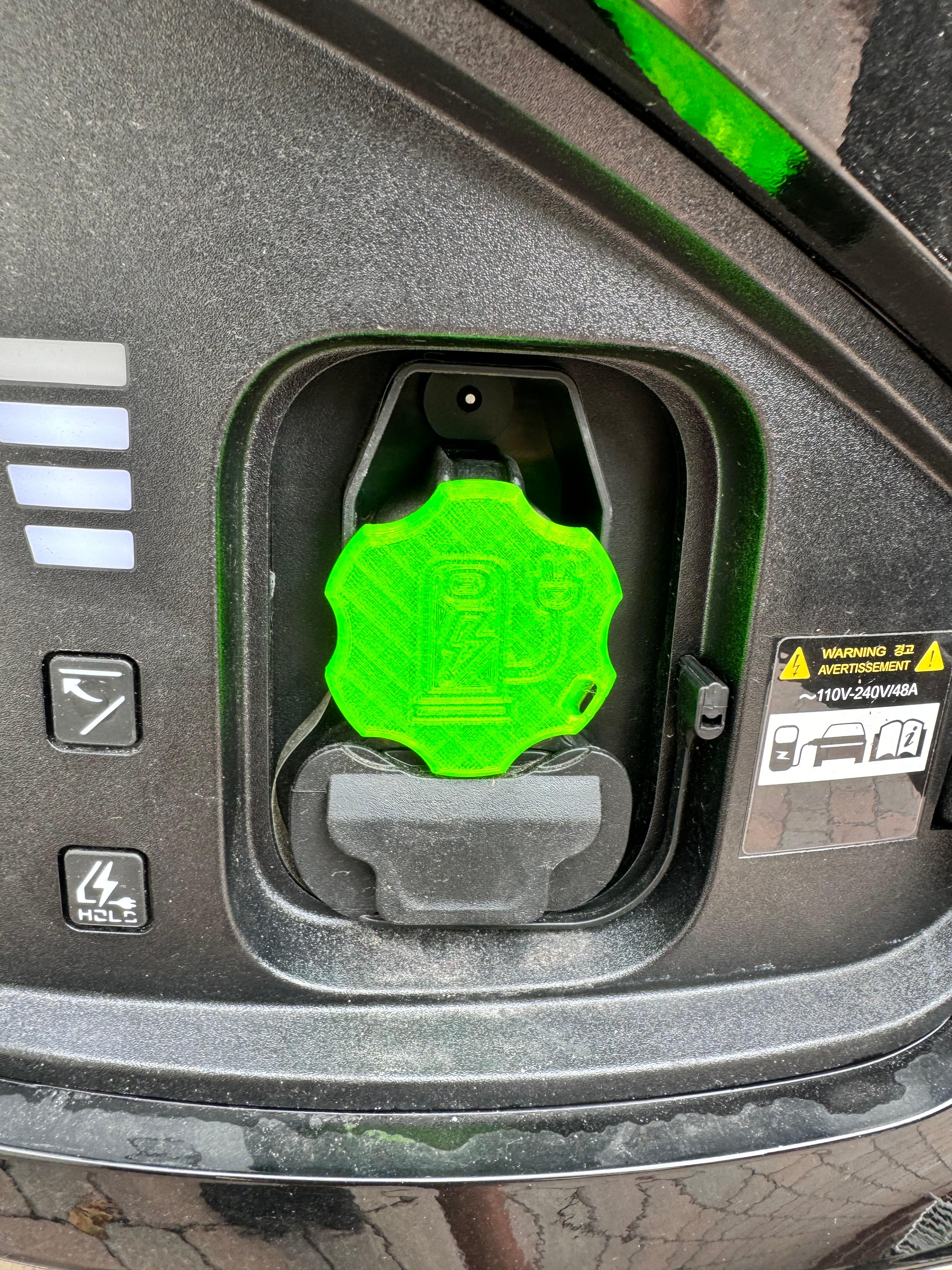 J1772 Dust Cover - Kia EV6.stl - Thank you for the design. Been having some trouble charging at max amps. So I cleaned the port pins, printed this in a neon tpu to match the GT accent colors and popped it on. Fit very nice.  - 3d model