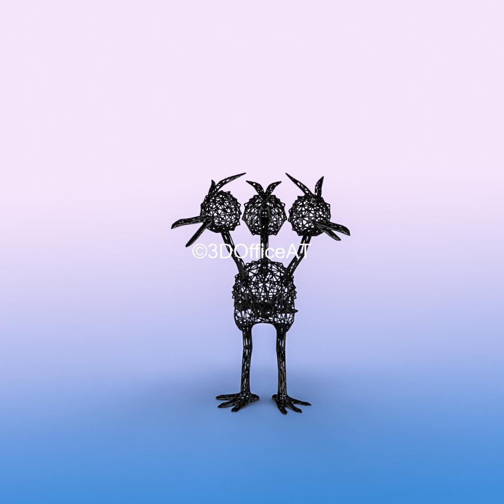 #085 Dodrio Pokemon Wiremon Figure 3d model