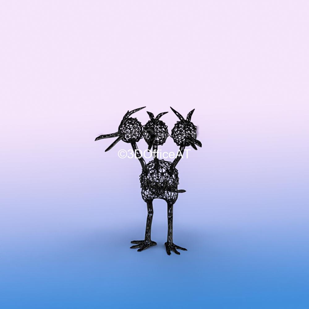 #085 Dodrio Pokemon Wiremon Figure 3d model