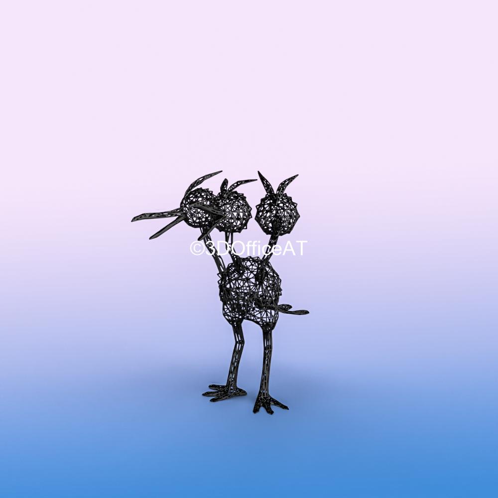 #085 Dodrio Pokemon Wiremon Figure 3d model