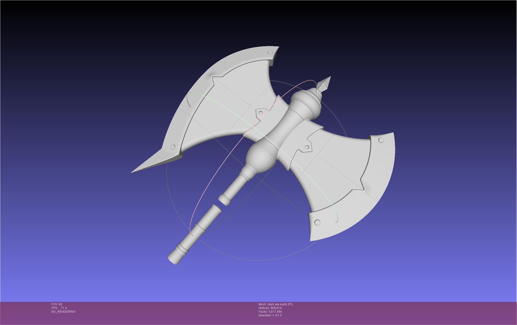 Frieren Stark Axe Printable Model 3d model