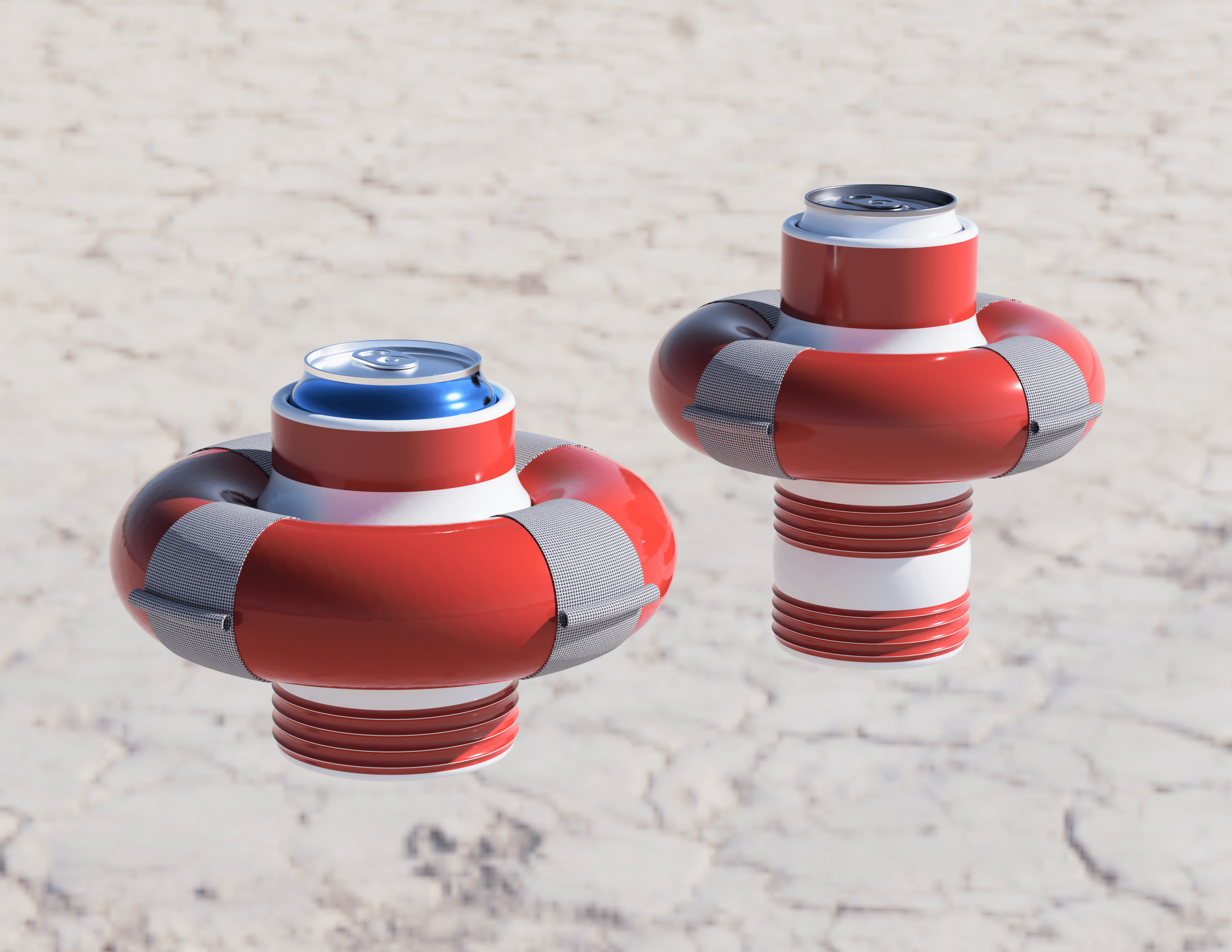 Lifeguard Koozie System (LKS) - Standard and Slim Complete - 3d model