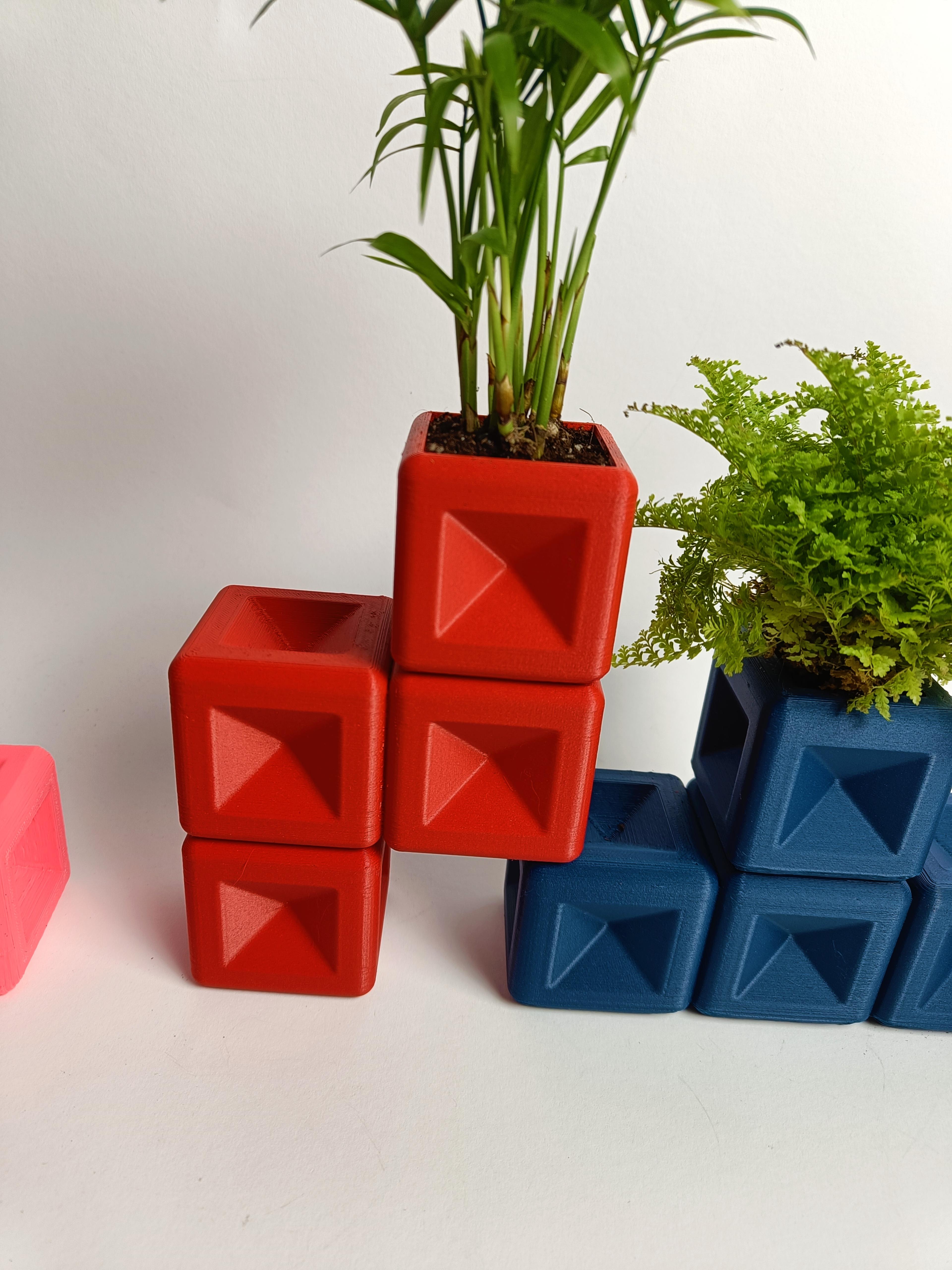 Tetris Z Planter 3d model