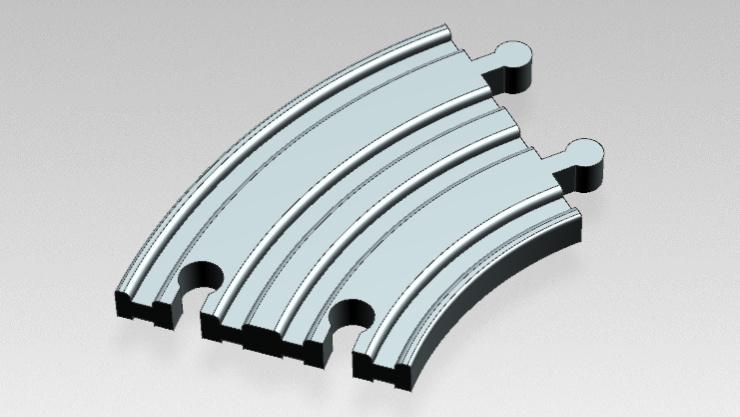 BRIO Style Train Track, Curve, EE1 3d model