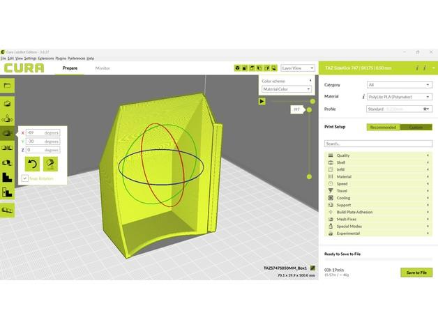 LulzBot TAZ Sidekick 747 Toolbox 3d model