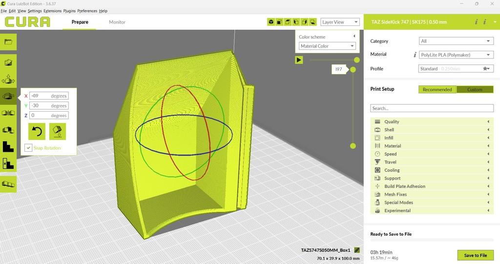 LulzBot TAZ Sidekick 747 Toolbox 3d model