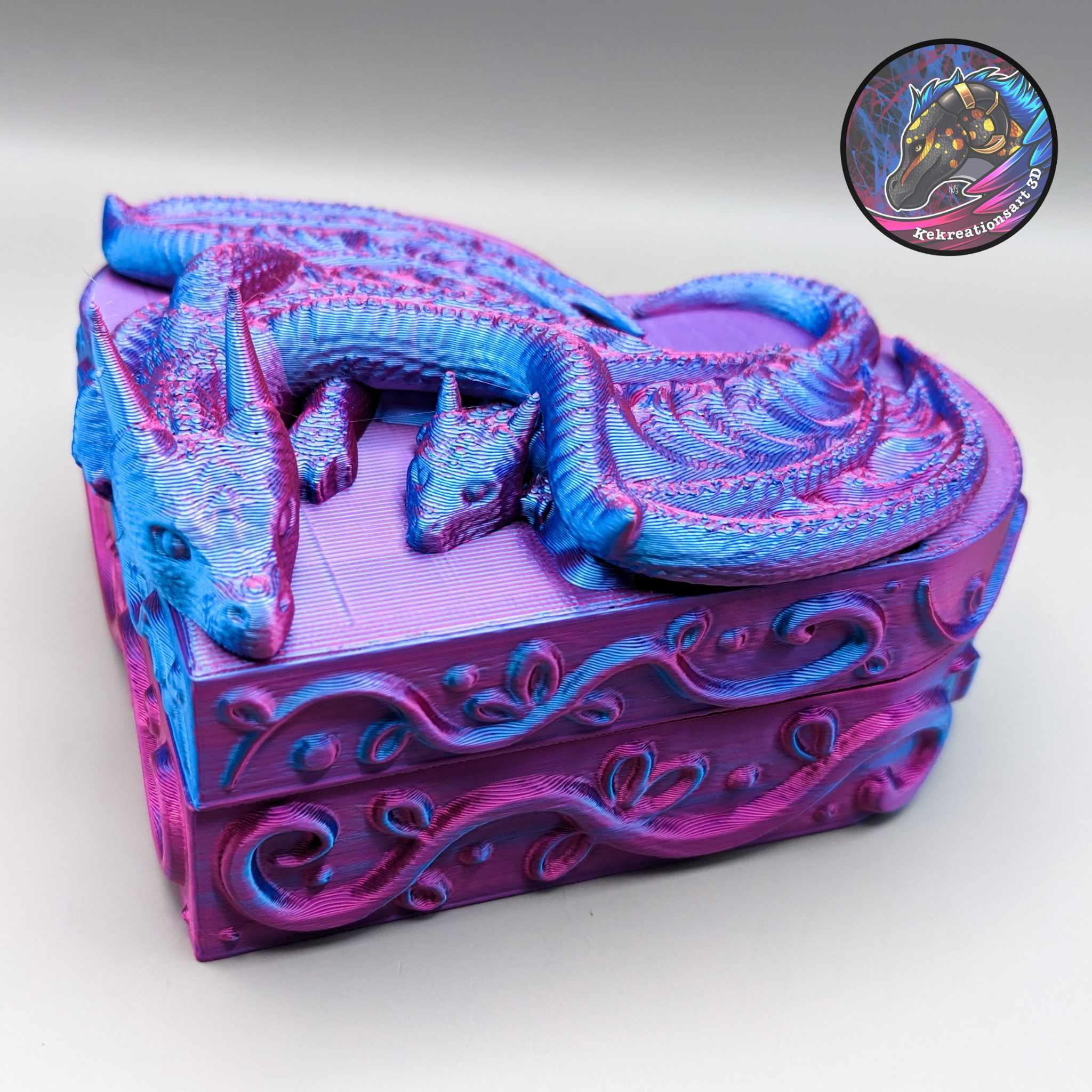 Dragon Mother's Day Heart Box 3d model