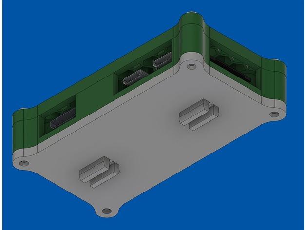 Honeycomb Raspberry Pi Zero W Case with Optional Extrusion Mount 3d model