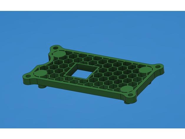 Honeycomb Raspberry Pi Zero W Case with Optional Extrusion Mount 3d model