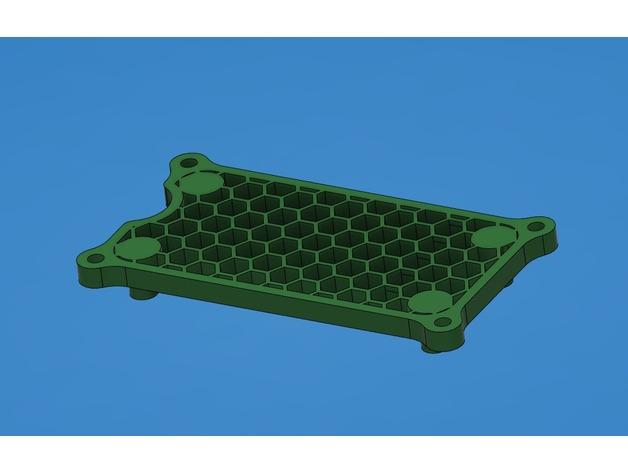 Honeycomb Raspberry Pi Zero W Case with Optional Extrusion Mount 3d model