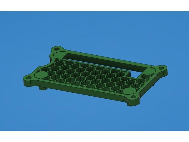 Honeycomb Raspberry Pi Zero W Case with Optional Extrusion Mount 3d model