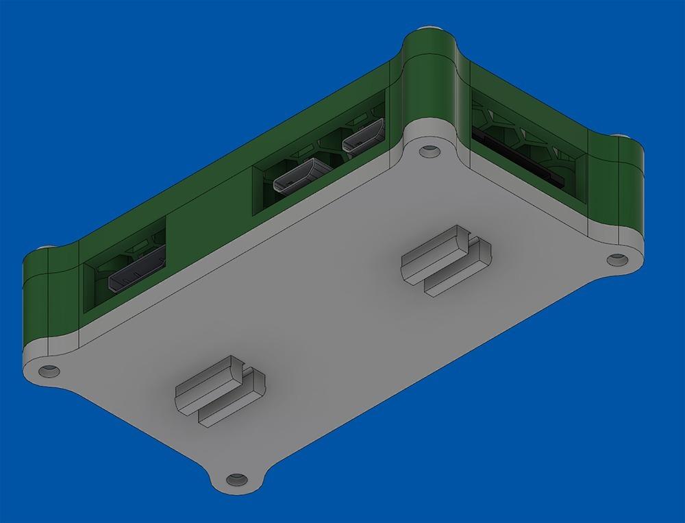 Honeycomb Raspberry Pi Zero W Case with Optional Extrusion Mount 3d model