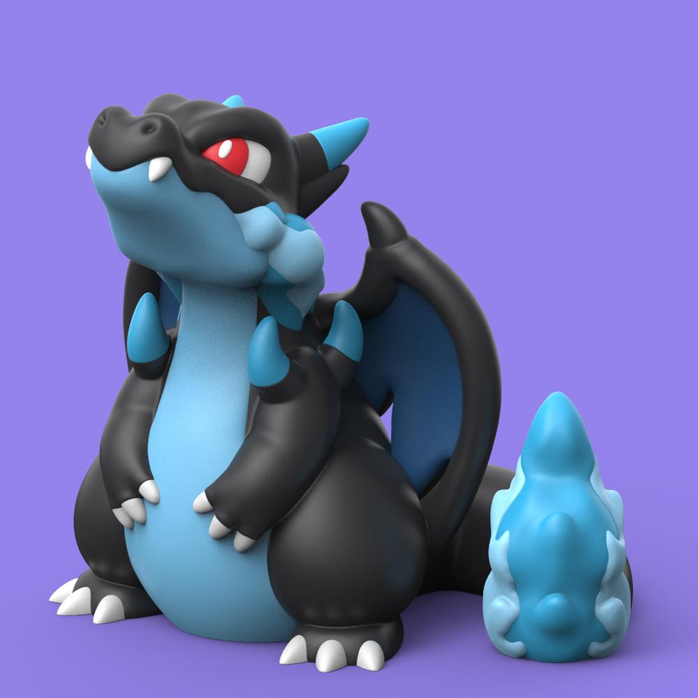 Chibi MegaCharizard (Easy Print No Supports) 3d model