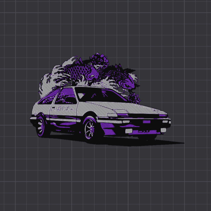 Tofu AE86 Magnet 3d model