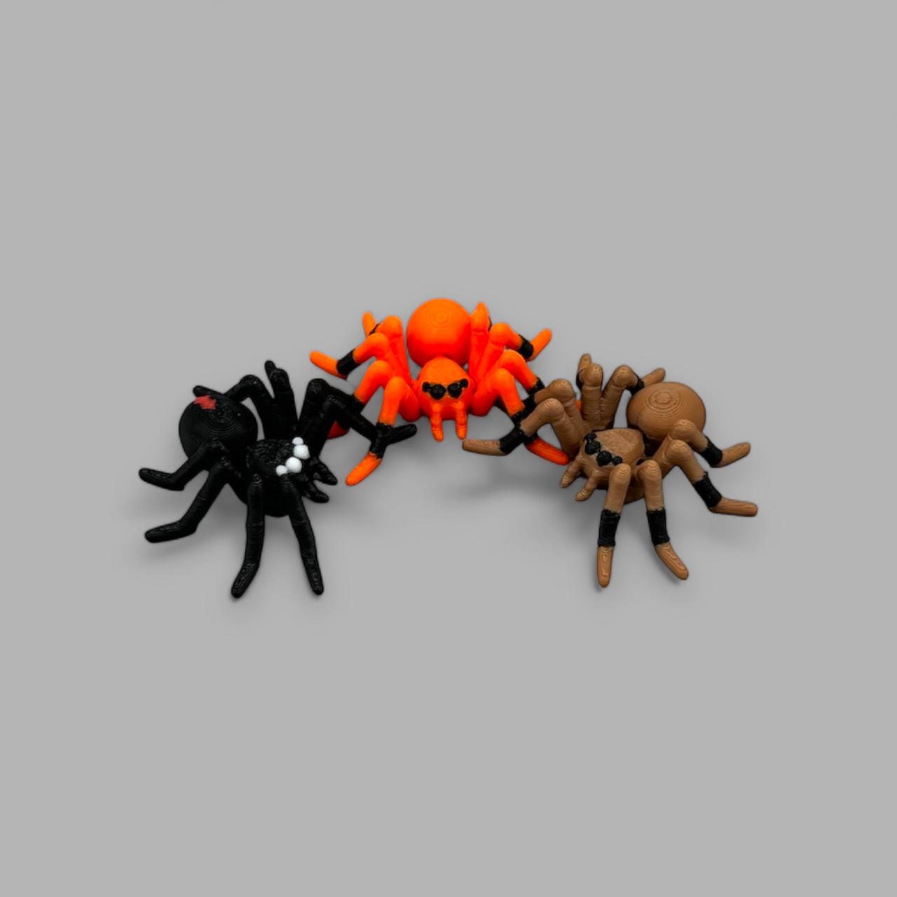 Mini Spider Infestation Halloween Articulating Flexi Spiders 3d model