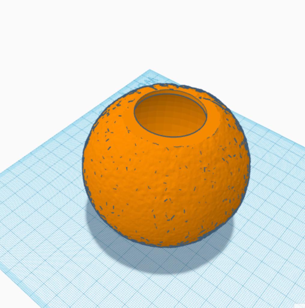 Orange Planter from 3D Scan 3d model