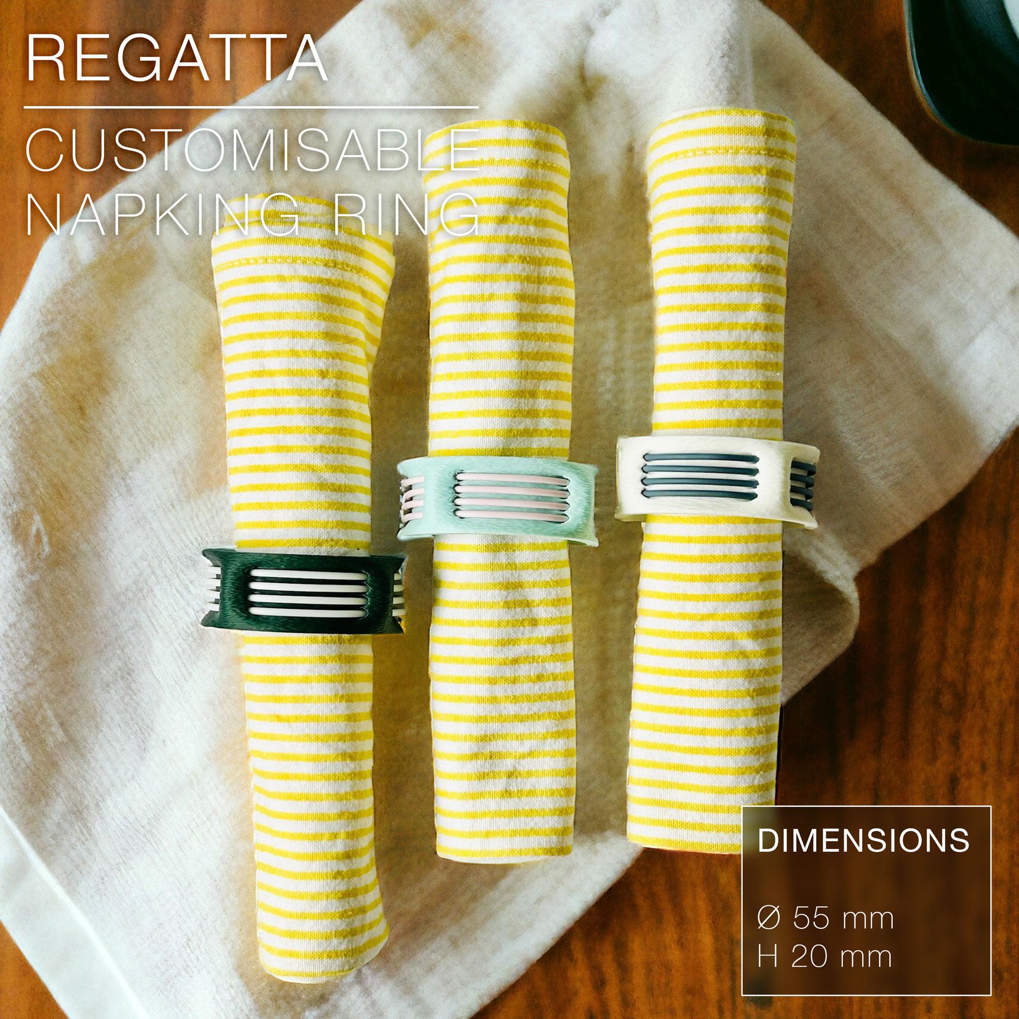 REGATTA  |  Napkin Rings, customisable 3d model