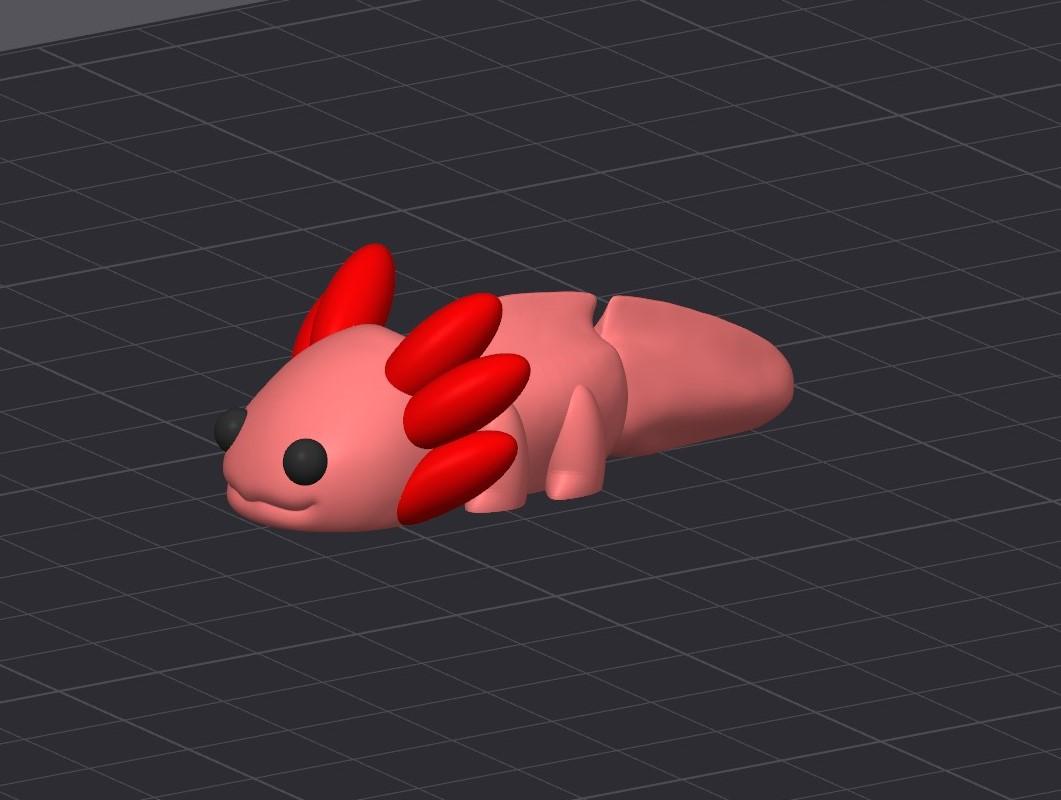  MiniMonster#2 Baby Axolotl Flexi Articulated 3d model