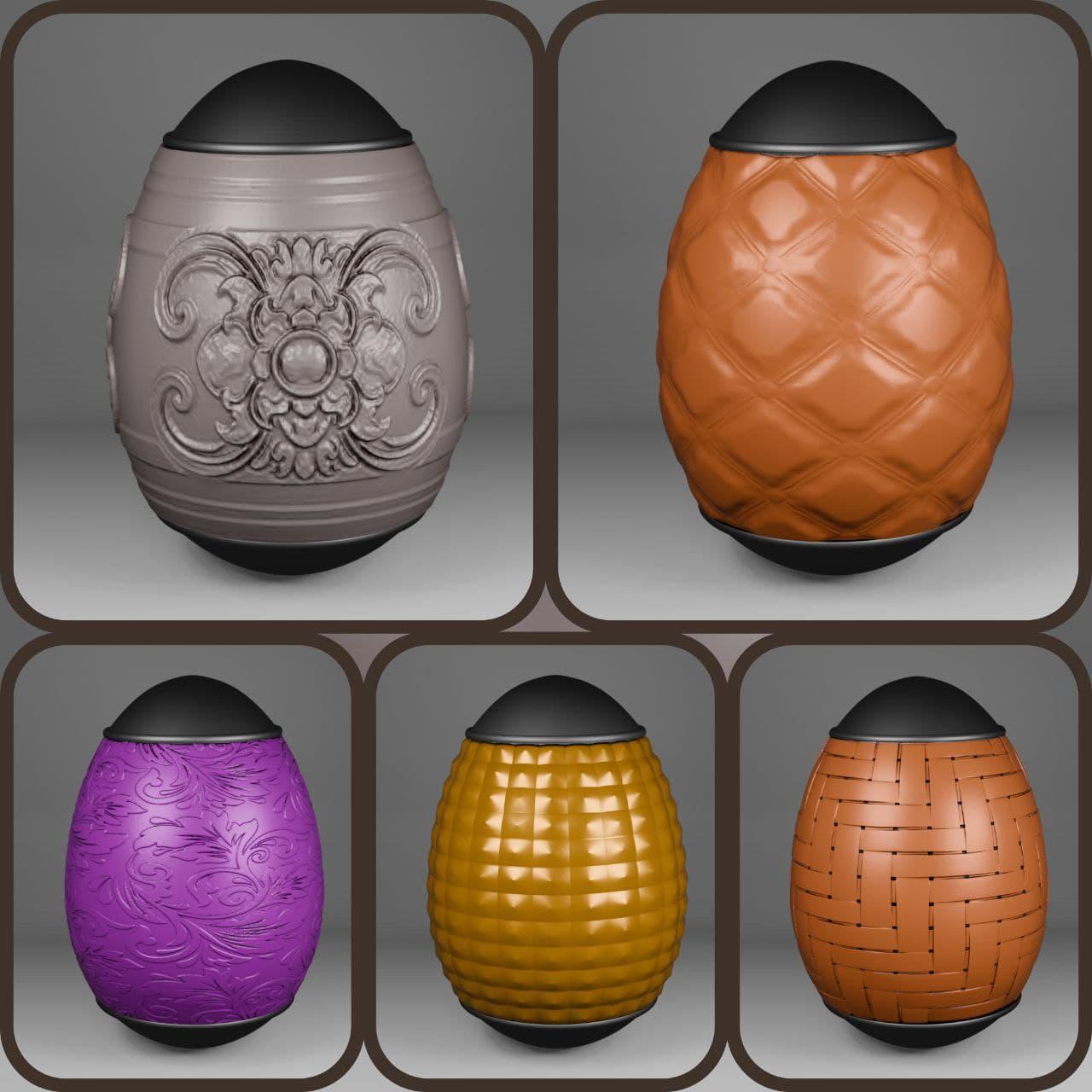 Egg Containers - Decorative 3d model