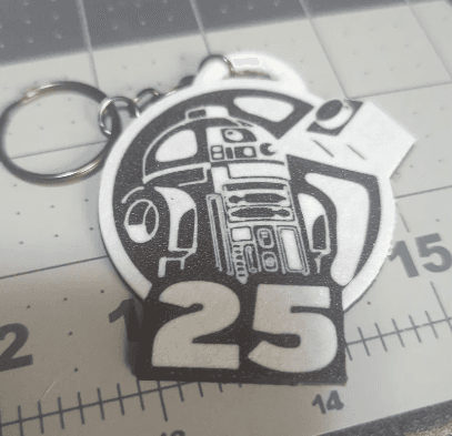 R2-D2 25th Anniversary Brick Keychain 3d model