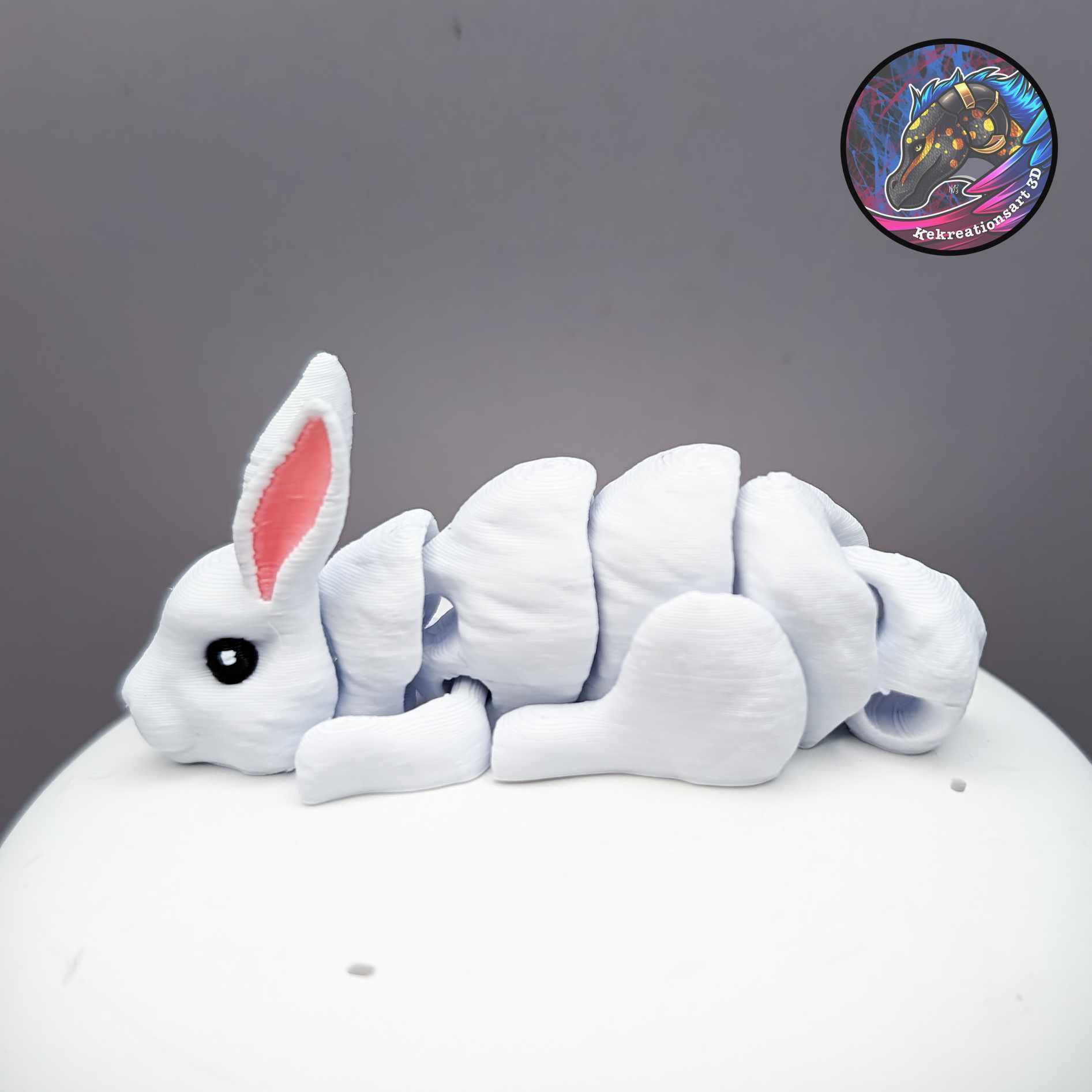 Baby Flexi Bunny Keychain 3d model