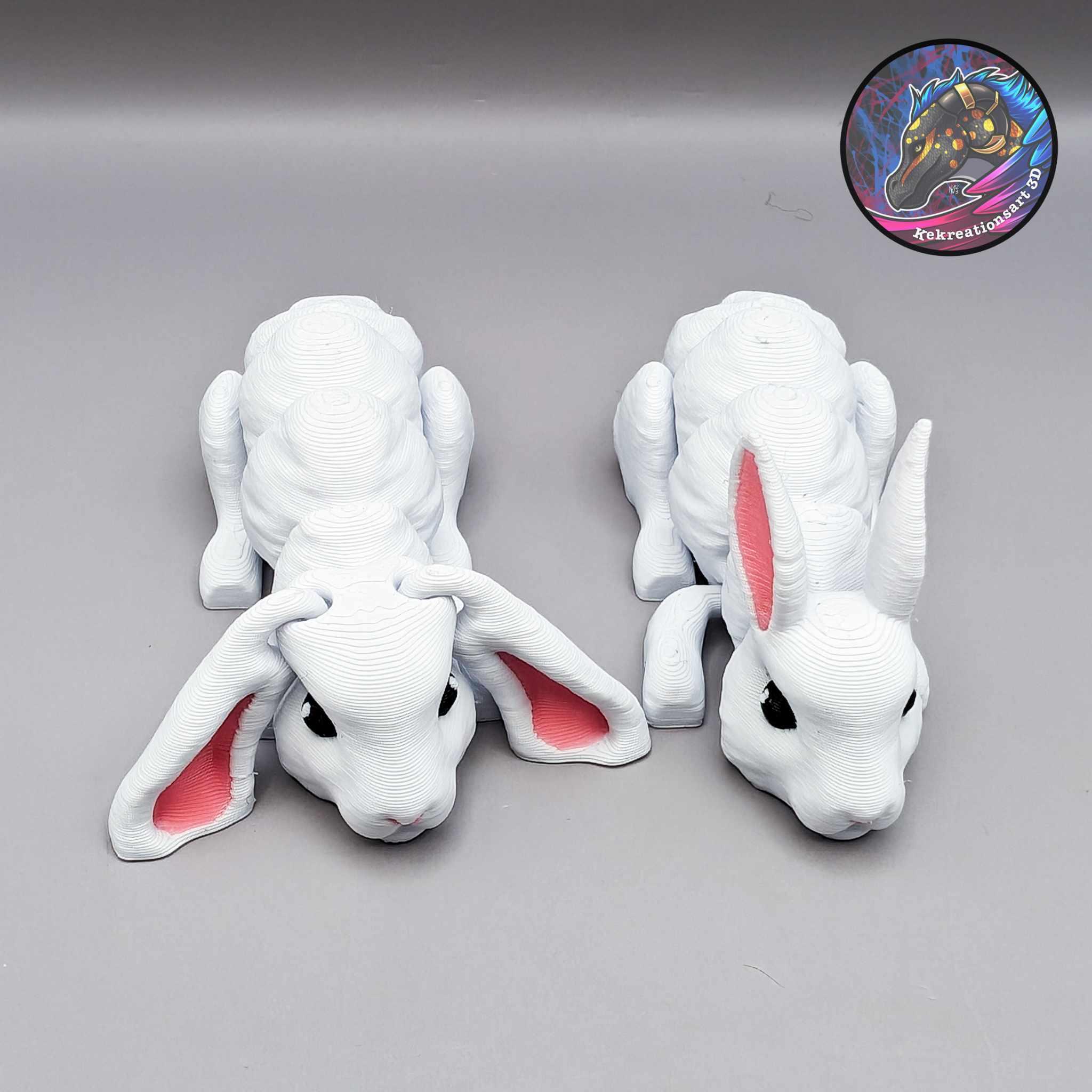 Baby Flexi Bunny Keychain 3d model