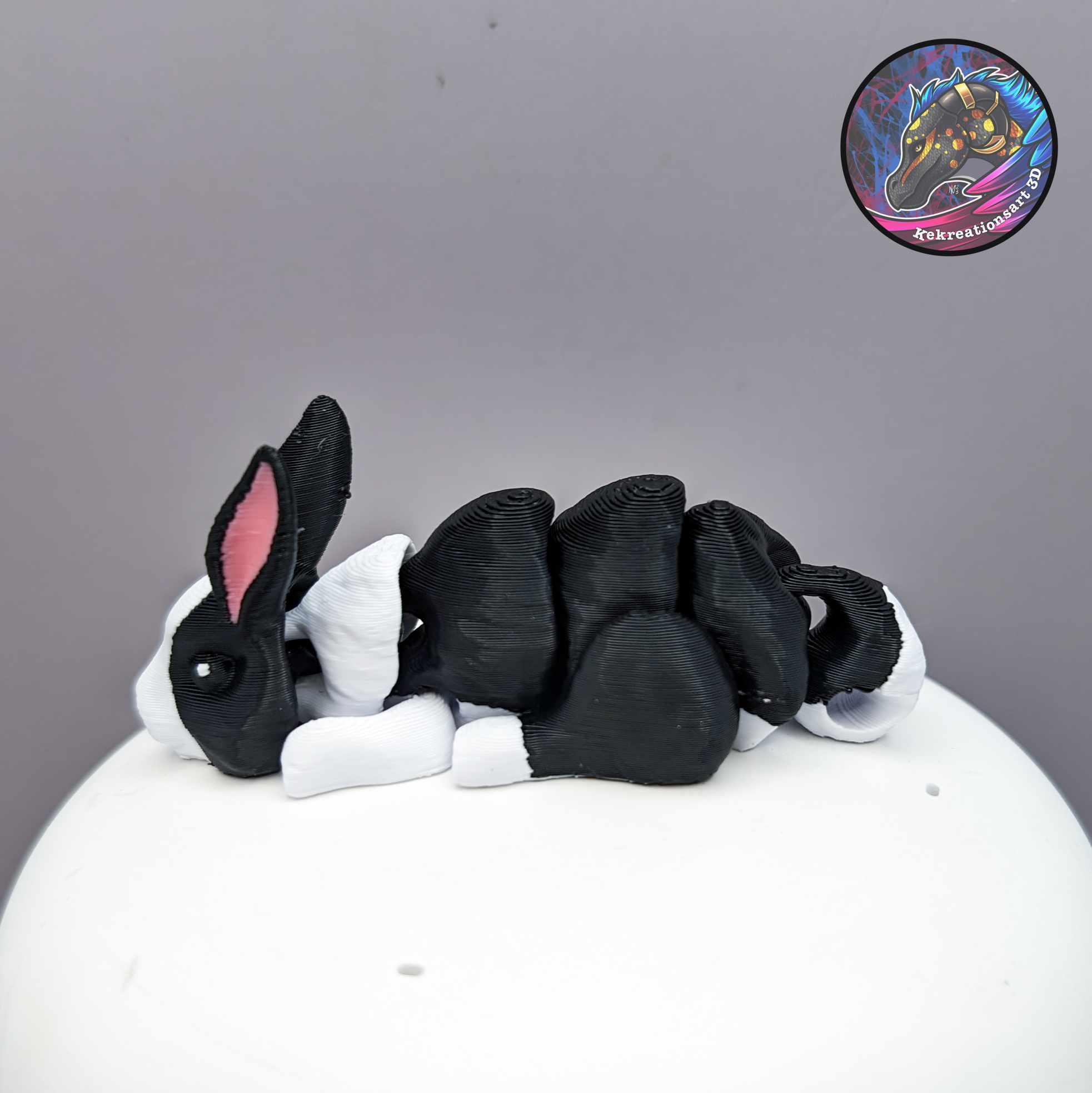 Baby Flexi Bunny Keychain 3d model