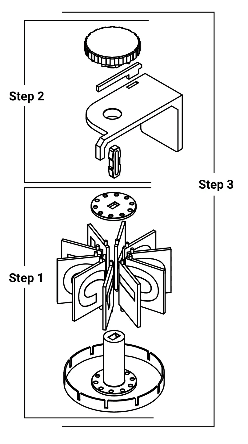 LOST split-flap counter 3d model