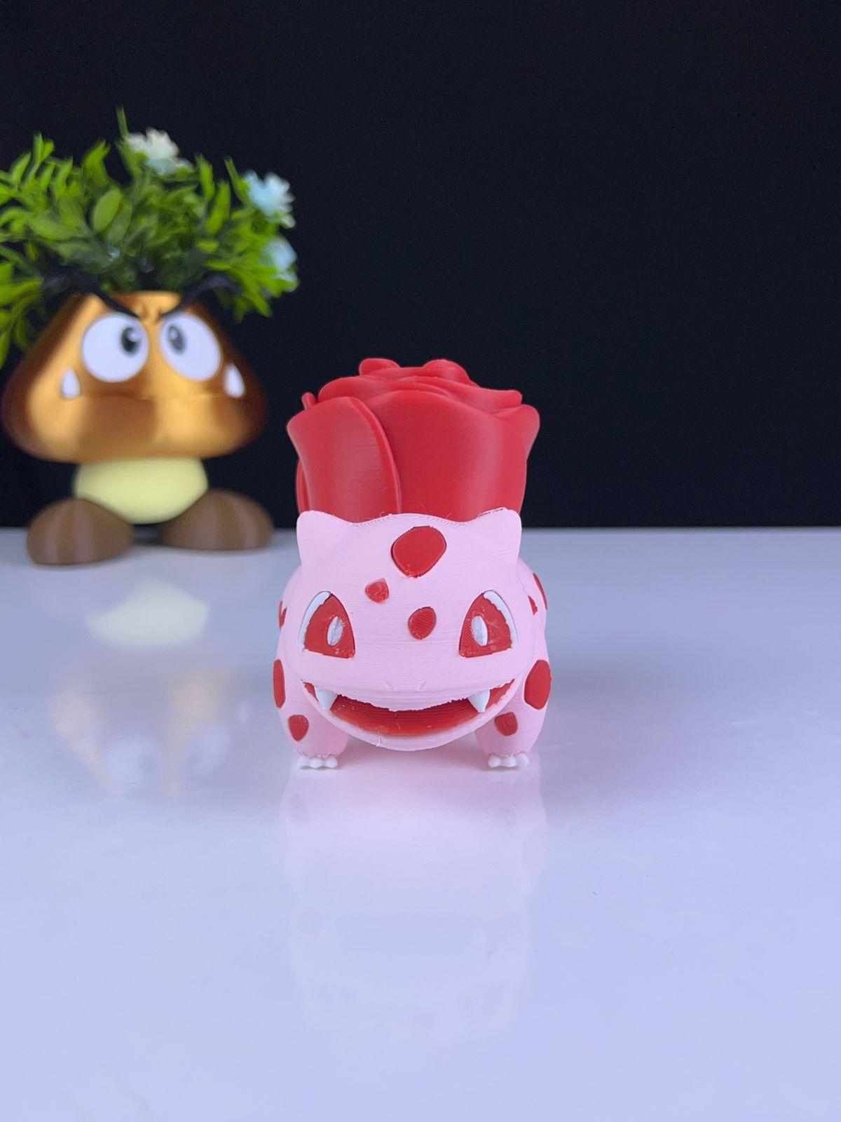 Floral Bulbasaur Gift for your Wife / Husband - Multipart 3d model