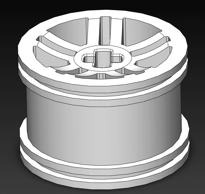 Sports Car Tyre Rim 3d model