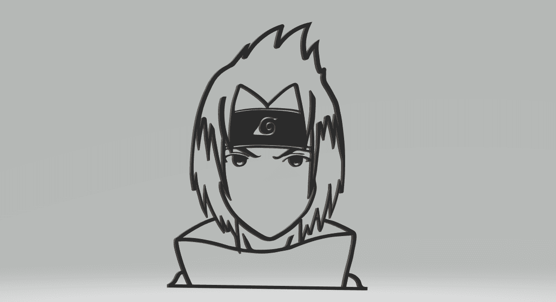 Sasuke 2D .stl 3d model