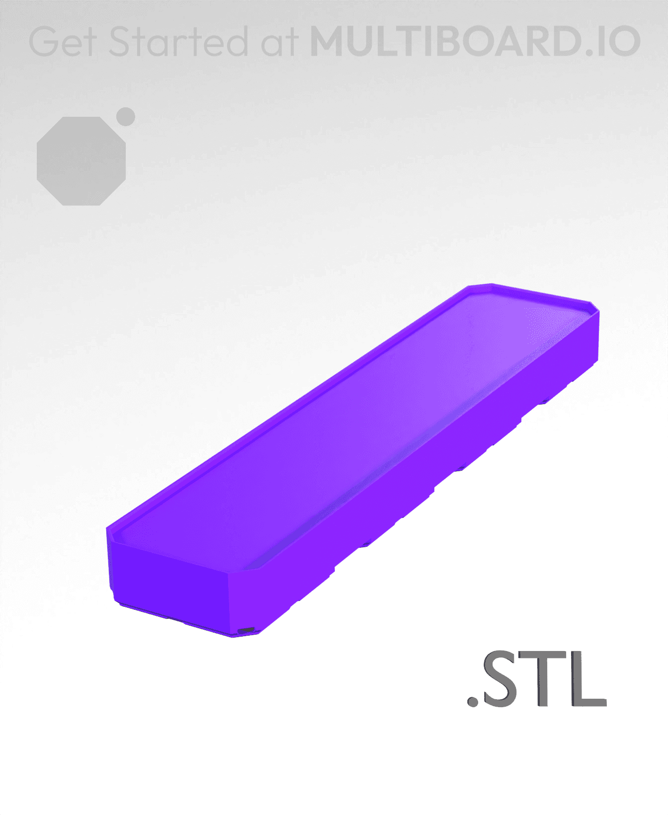 1x4x0·5 - Multibin Insert - STL Remixing File 3d model