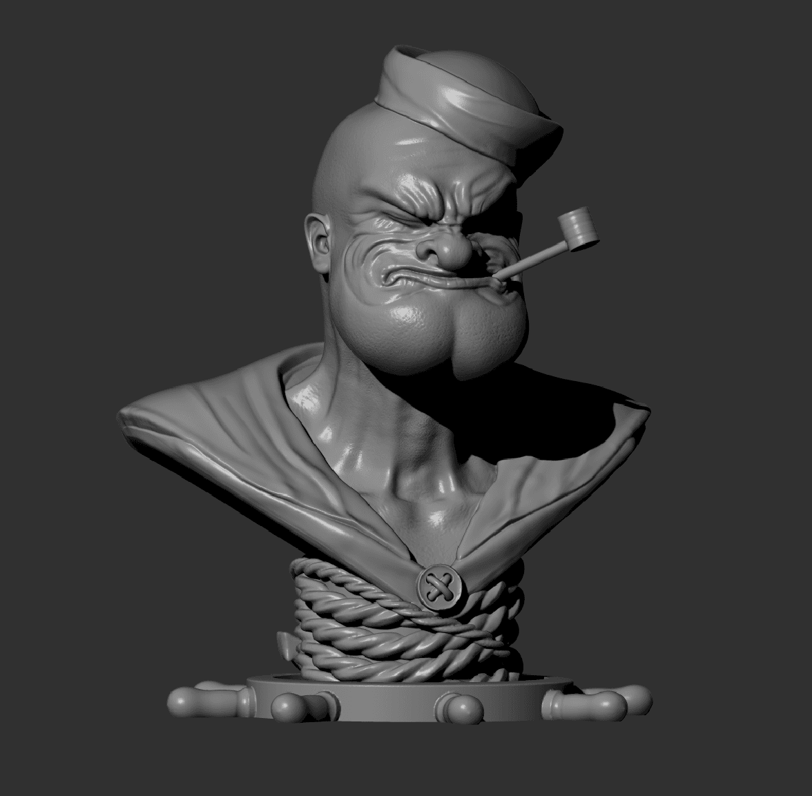 Popeye Bust 3d model