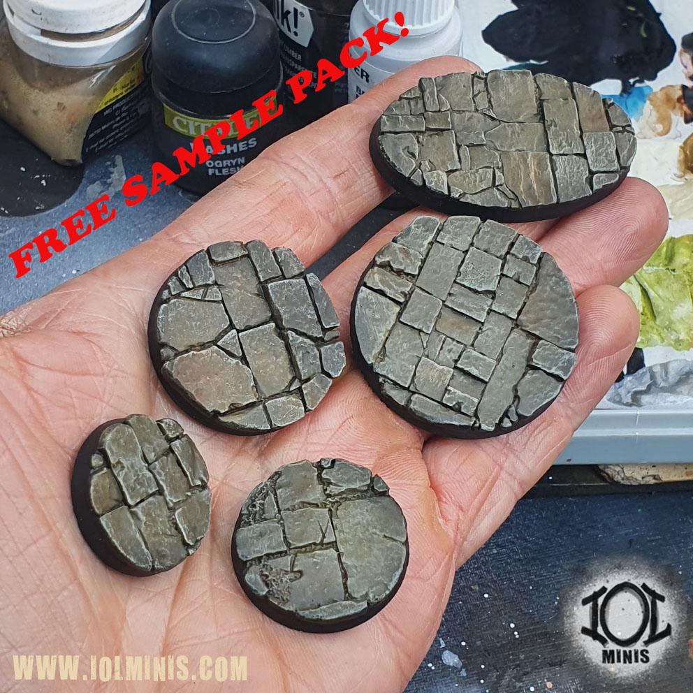 Round Flagstone Bases * Free Sample Pack 3d model