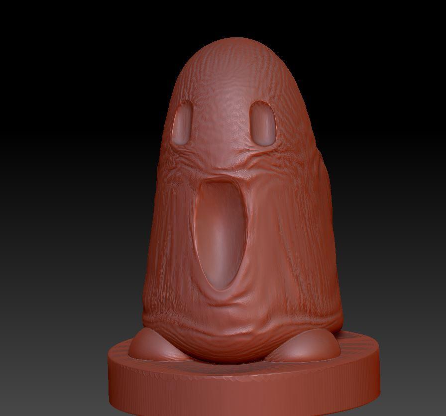 Sad Ghost Crying W Wrinkles Base.stl 3d model