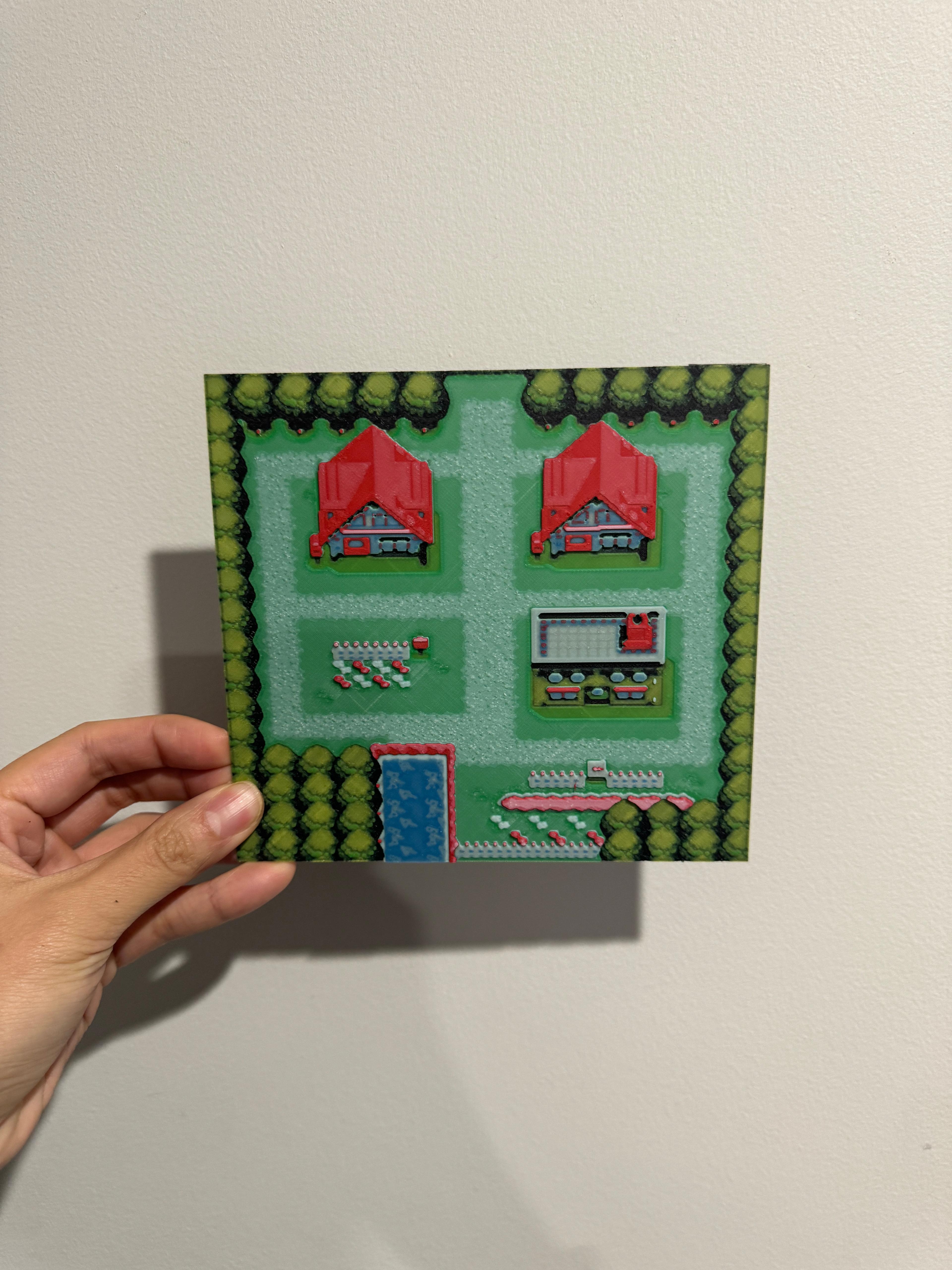 Pallet Town - HueForge Print  3d model