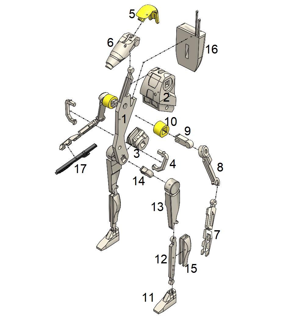 Star Wars B1 Battle Droid 2.0 Kit Card  3d model