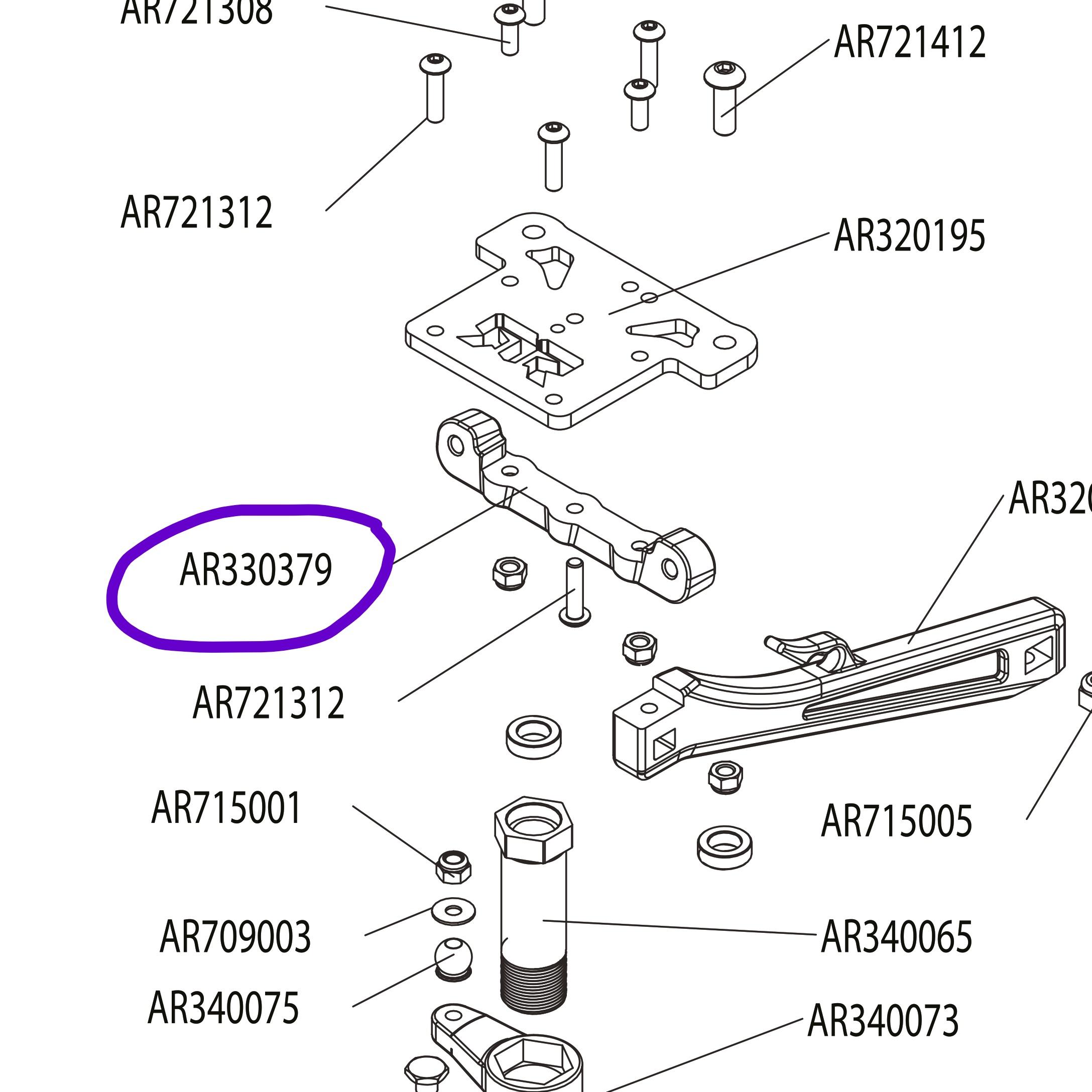 ARRMA COMPOSITE SUSPENSION MOUNT, FRONT UPPER 3d model