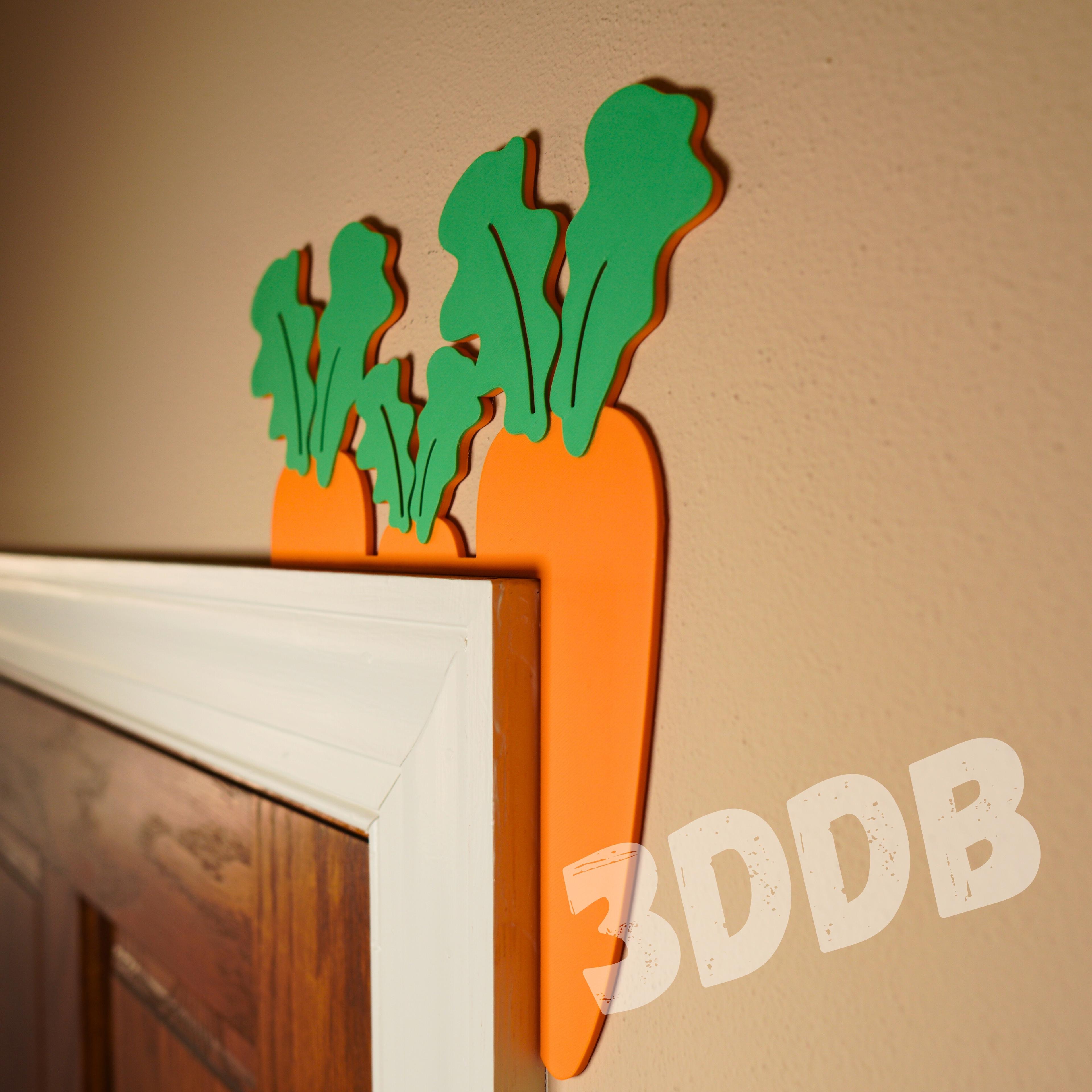 Easter Bunny Carrot Door Topper 3d model